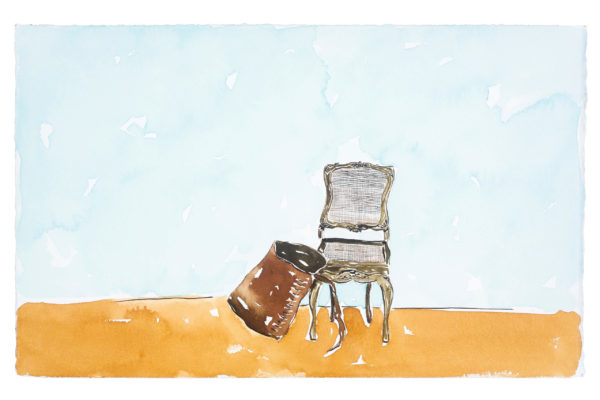 Dalton Paula | Assentar [to settle] drovers | India ink and watercolor on paper | 25 x 40 cm | 2019 | Photo: Paulo Rezende