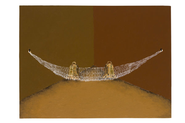 Dalton Paula | Bells on hammock | Oil and gold leaf 22K on canvas | 30 x 40 cm | 2016 | Photo: Paulo Rezende